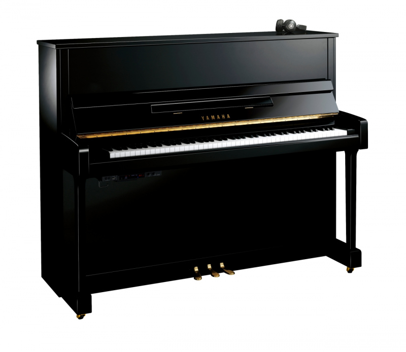 Yamaha B3 Klavier SC3 Silent Stummschaltung schwarz poliert